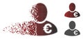 Dust Pixel Halftone Euro Financier Icon