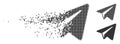 Dust Pixel Halftone Freelance Paper Plane Icon