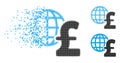 Dust Pixel Halftone Global Pound Economics Icon