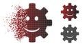 Dust Pixelated Halftone Gear Smile Smiley Icon Royalty Free Stock Photo