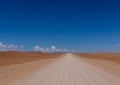 Dust road at the namib desert in Namibia