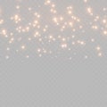 Dust sparks, red stars shine special light. Royalty Free Stock Photo