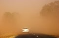 Dust storm in the central Royalty Free Stock Photo