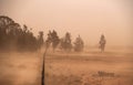 Dust storm in western New South Wales Australia Royalty Free Stock Photo