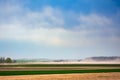 Dust storm in dry fields, dry weather infuenced by climate change Royalty Free Stock Photo