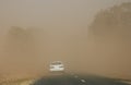 Dust storm in the far outback of New South Wales. Royalty Free Stock Photo