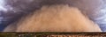 Dust storm panorama in the Arizona desert. Royalty Free Stock Photo