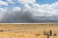 Dust storm in Surprise Valley, California Royalty Free Stock Photo