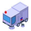 Dust sweeper icon isometric vector. Street road