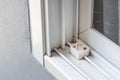 Dust on window sills and tracks corner, these areas need cleaning