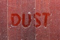 Dust on wooden floor