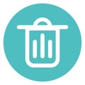Dustbin, garbage can, recycle bin Bold Outline Vector icon which can easily modified or edited