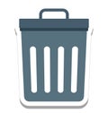 Dustbin, Garbage Can Vector Icon editable