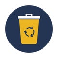 Dustbin, garbage can Vector icon which can easily modify