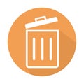Dustbin glyph Background color isolated vector icon which can easily modify or edit