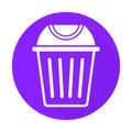 Dustbin glyph Background color isolated vector icon which can easily modify or edit