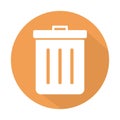 Dustbin glyph background icon which can easily modify or edit