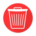 Dustbin glyph background icon which can easily modify or edit