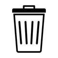 Dustbin glyph vector icon which can easily modify or edit