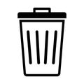 Dustbin glyph vector icon which can easily modify or edit