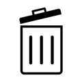 Dustbin glyph vector icon which can easily modify or edit