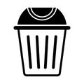 Dustbin glyph vector icon which can easily modify or edit