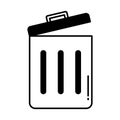 Dustbin Half Glyph Style vector icon which can easily modify or edit