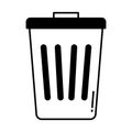 Dustbin Half Glyph Style vector icon which can easily modify or edit