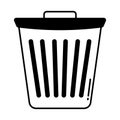 Dustbin Half Glyph Style vector icon which can easily modify or edit