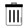 Dustbin Half Glyph Style vector icon which can easily modify or edit