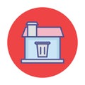 Dustbin Isolated Vector icon which can easily modify or edit Royalty Free Stock Photo