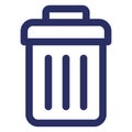 Dustbin Isolated Vector with Outline icon which can easily modify or edit Royalty Free Stock Photo