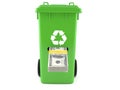 Dustbin with money inside Royalty Free Stock Photo