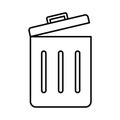 Dustbin Outline Vector icon which can easily modify or edit