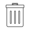 Dustbin Outline Vector icon which can easily modify or edit