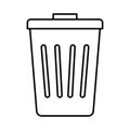 Dustbin Outline Vector icon which can easily modify or edit