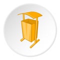 Dustbin for public spaces icon, cartoon style Royalty Free Stock Photo