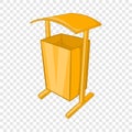 Dustbin for public spaces icon, cartoon style Royalty Free Stock Photo