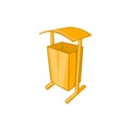 Dustbin for public spaces icon, cartoon style Royalty Free Stock Photo