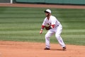 Dustin Pedroia playing second base at Fenway Park