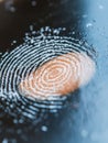 Dusting for Fingerprints on Dark Surface Royalty Free Stock Photo