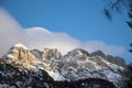 Dusting snow on the peaks