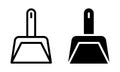 Dustpan icon with outline and glyph style.