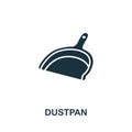 Dustpan icon. Monochrome simple line Housekeeping icon for templates, web design and infographics