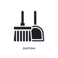 dustpan isolated icon. simple element illustration from cleaning concept icons. dustpan editable logo sign symbol design on white