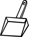 dustpan with short handle vector illustration