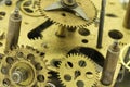 Dusty brass clockwork background