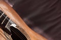 Dusty Classical Guitar Close-up with Copy Space Royalty Free Stock Photo