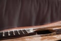 Dusty Classical Guitar Close-up with Copy Space Royalty Free Stock Photo
