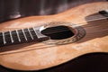 Dusty Classical Guitar Close-up Royalty Free Stock Photo